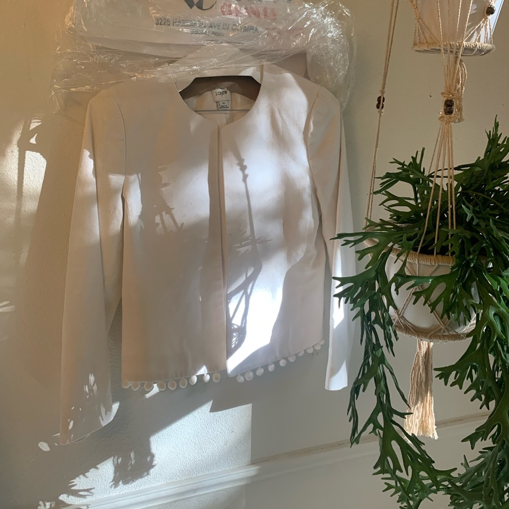 White jacket, cardigan, J CREW, XS